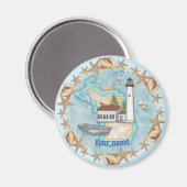 Michigan Shells vuurtoren magneet (Voorkant / Achterkant)