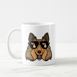 Michigan Shetland Sheepdog die een zonnebril draag Koffiemok