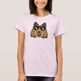 Michigan Shetland Shepperdhond met zonnebril T-shirt