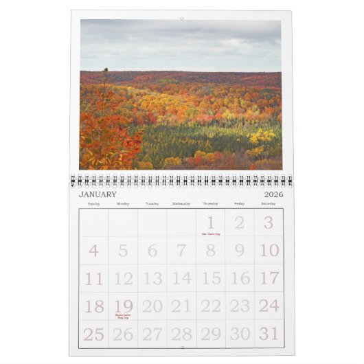 "MICHIGAN SHOWS HAAR HERFSTKLEUREN" KALENDER 2025 (Jan 2026)