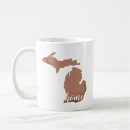 Michigan Silhouette Copper White Home Koffiemok