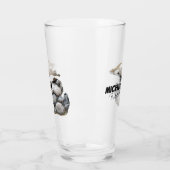 Michigan Silhouette gevuld met petoskeystonen Glas (Links)