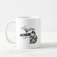 Michigan Silhouette gevuld met petoskeystonen