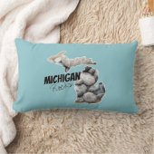 Michigan Silhouette gevuld met petoskeystonen Kussen (Deken)
