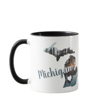 Michigan Silhouette met Typografie