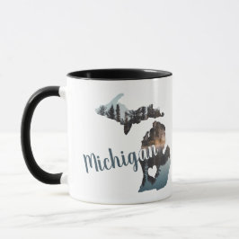 Michigan Silhouette met Typografie Mok