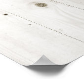 Michigan Silhouette | Witte houtkool Poster (Hoek)