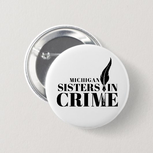 Michigan Sisters in Crime-knop Ronde Button 5,7 Cm (Voorkant /achterkant)