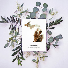 Michigan Sla de datum fotokaart op Save The Date