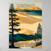 Michigan Slapen Beer Dunes National Lakeshore 01 Poster (Voorkant)