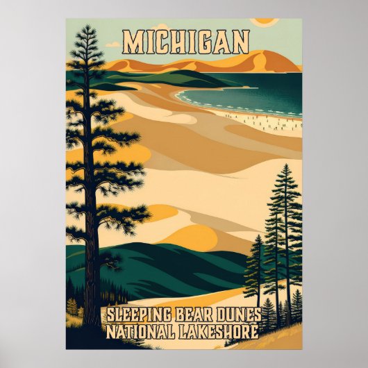 Michigan Slapen Beer Dunes National Lakeshore 01 Poster (Voorkant)