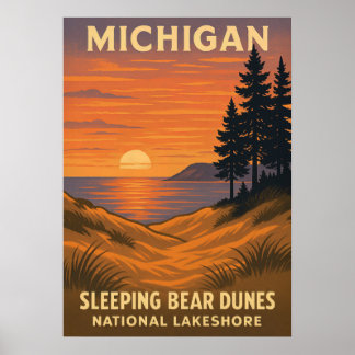 Michigan Slapen Beer Dunes National Lakeshore 02 Poster