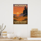 Michigan Slapen Beer Dunes National Lakeshore 02 Poster (Keuken)