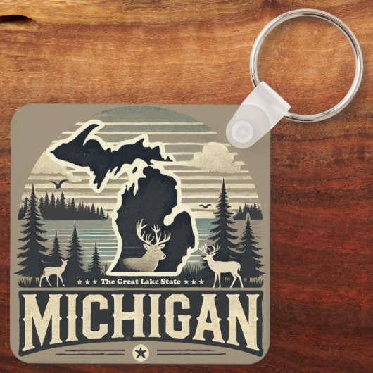 Michigan Sleutelhanger (Achterkant)