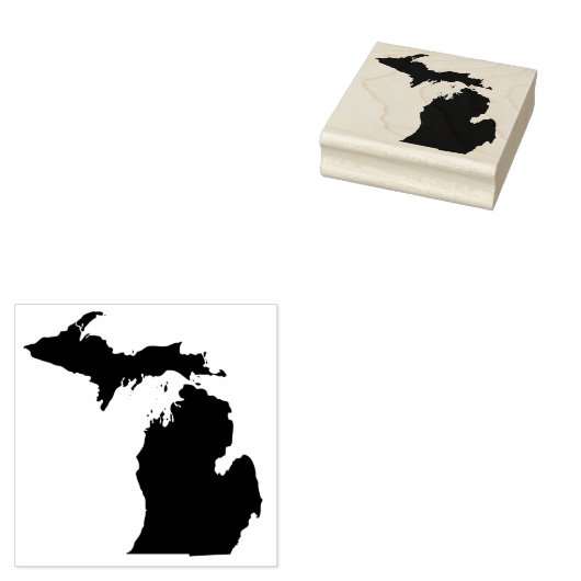 Michigan Solid Rubber Art Stamp Rubberstempel (Gestempeld)