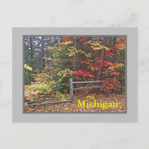 "MICHIGAN"/SPLIT RAIL FENCE AND AUTUMN COLORS" BRIEFKAART