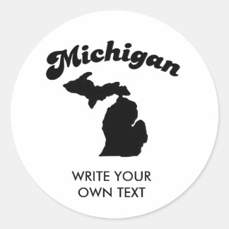 MICHIGAN STAAT MOTTO T-SHIRT RONDE STICKER