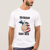 Michigan staat vogel t-shirt middelvinger (Voorkant)