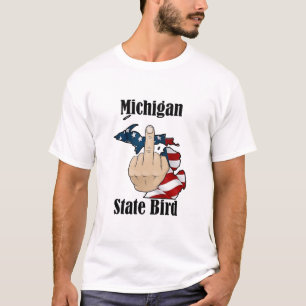 Michigan staat vogel t-shirt middelvinger