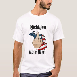 Michigan staat vogel t-shirt middelvinger