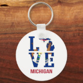Michigan staatsliefde sleutelhanger (Voorkant)