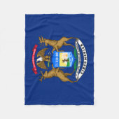Michigan Staatsvlag Fleece Deken (Voorkant)
