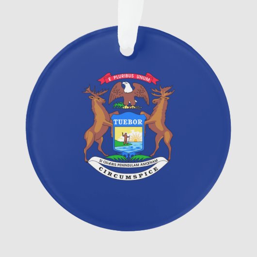 Michigan Staatsvlag Ontwerp Ornament (voorkant)
