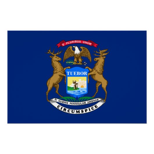 Michigan Staatsvlag Perfect Poster (Voorkant)
