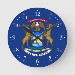 Michigan Staatsvlag Ronde Klok