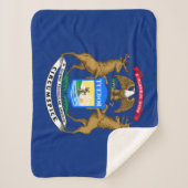 Michigan Staatsvlag Sherpa Deken (Voorkant)