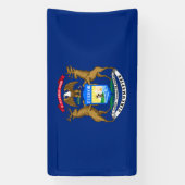 Michigan Staatsvlag Spandoek (Verticaal)