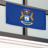 Michigan Staatsvlag Spandoek (Buitenkant Gebouw)