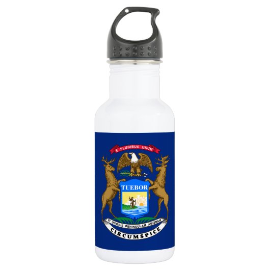 Michigan Staatsvlag Waterfles (Voorkant)