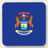 Michigan Staatsvlagontwerp Bier Onderzetter (Voorkant)