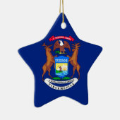 Michigan Staatsvlagontwerp Keramisch Ornament (Rechts)