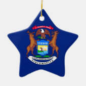 Michigan Staatsvlagontwerp Keramisch Ornament (Voorkant)