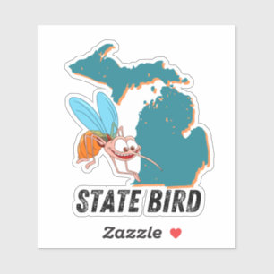 Michigan State Bird - Muggen Grappige Auto Decal Sticker