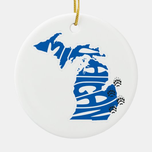 Michigan State Christmas Tree Ornament (Voorkant)