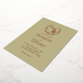 Michigan State Destination Wedding Folie Uitnodiging (Gedraaid)