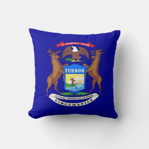 Michigan State Flag American Mo Jo Pillow Kussen