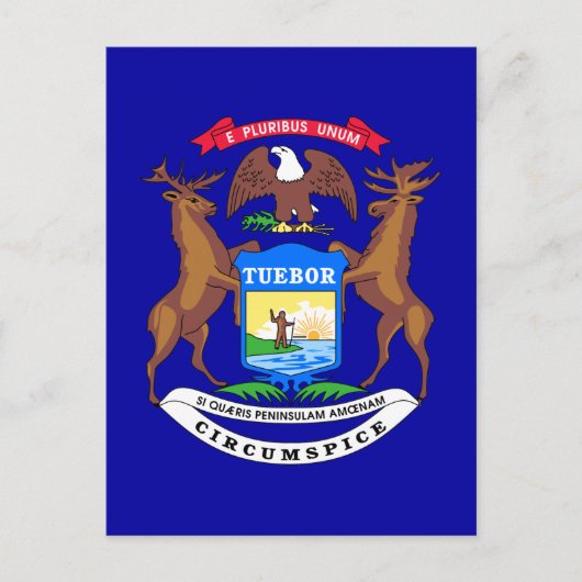 Michigan State Flag Briefkaart (Voorkant)