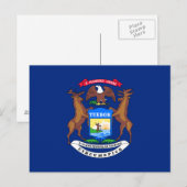 Michigan State Flag Briefkaart (Voorkant / Achterkant)