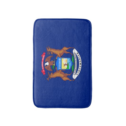 Michigan State Flag Design Badmat (Voorkant Verticaal)