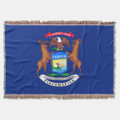 Michigan State Flag Design Decor Deken (Voorkant)