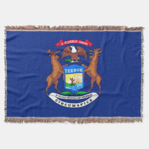 Michigan State Flag Design Decor Deken