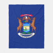 Michigan State Flag Design Fleece Deken (Voorkant)