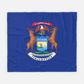 Michigan State Flag Design Fleece Deken (Voorkant (Horizontaal))