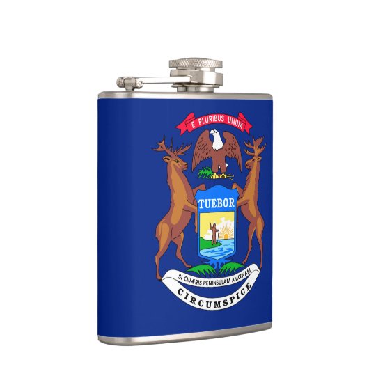 Michigan State Flag Design Heupfles (Rechts)