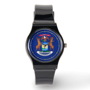 Michigan State Flag Design Horloge