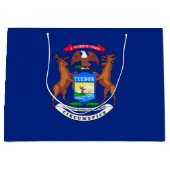 Michigan State Flag Design Large Cadeautasje (Voorkant)